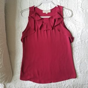 Berry ruffle tank